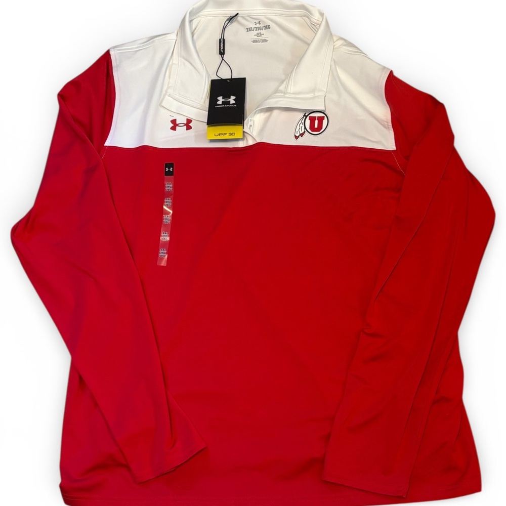 Under Armour White and Red Utah Utes Performance Shirt Size XXL NWT